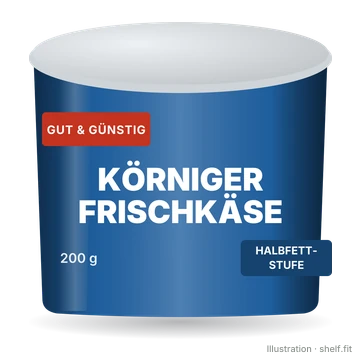 Illustration: Körniger Frischkäse Halbfettstufe