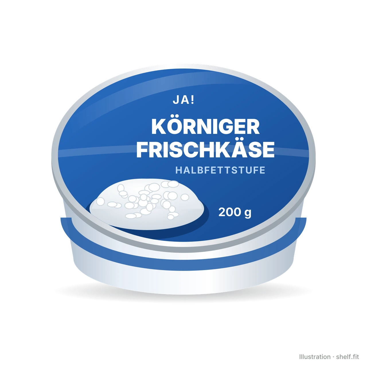 Illustration: Körniger Frischkäse Halbfettstufe