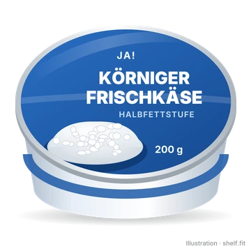 Illustration: Körniger Frischkäse Halbfettstufe