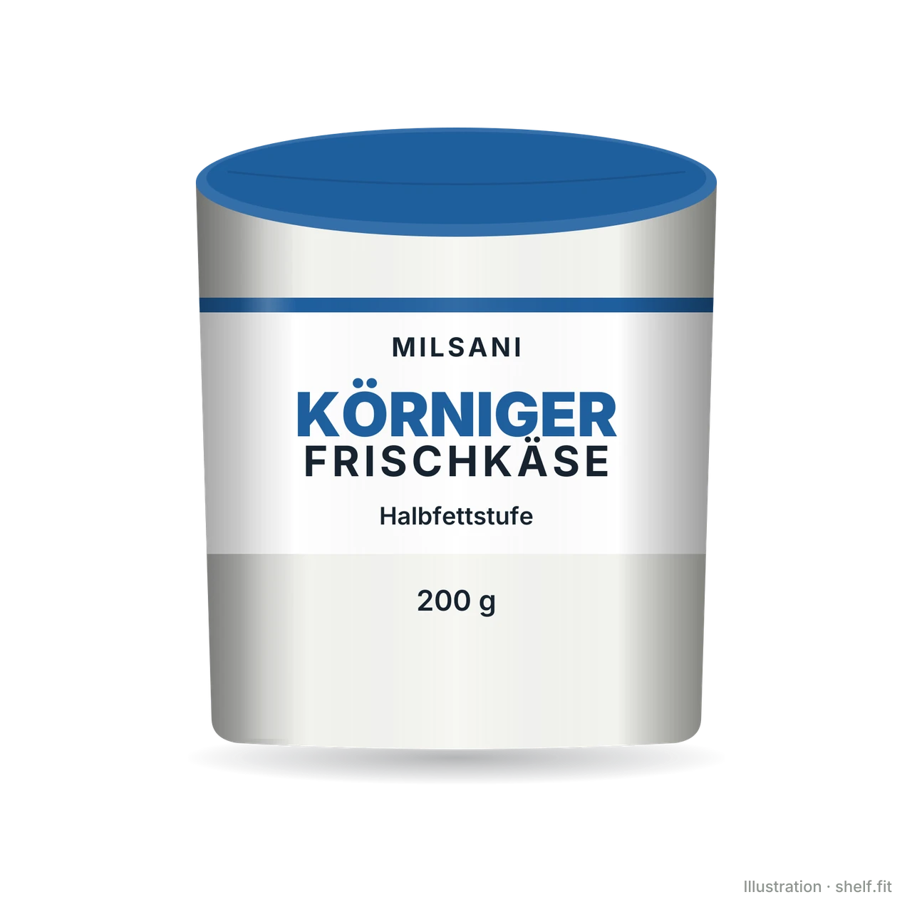 Illustration: Körniger Frischkäse, Halbfettstufe