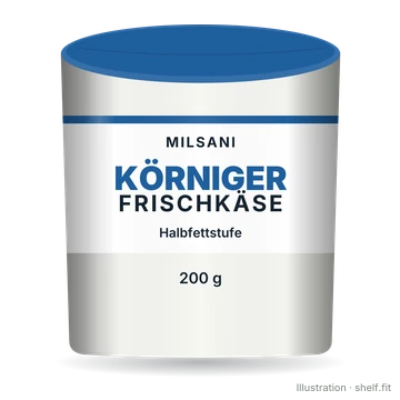 Illustration: Körniger Frischkäse, Halbfettstufe