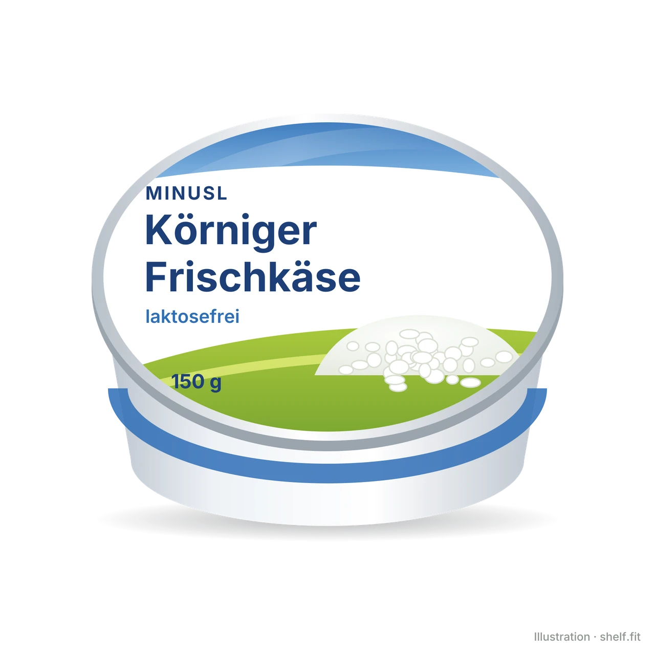 Illustration: Becher MinusL Körniger Frischkäse laktosefrei, 150 g