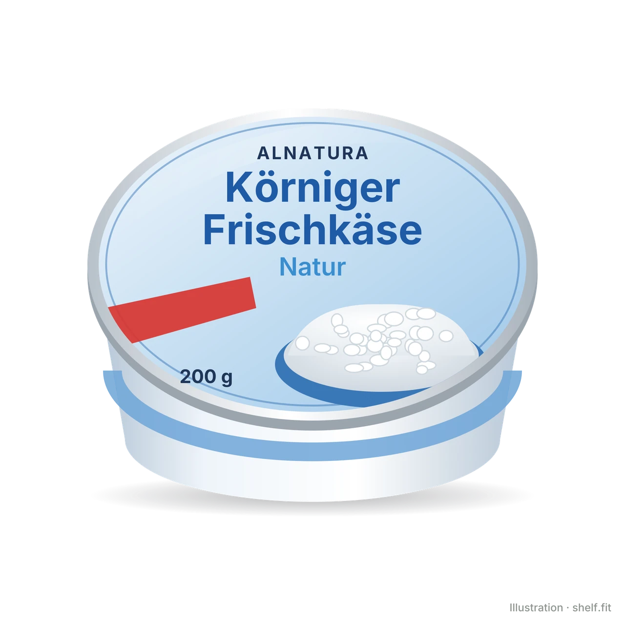 Illustration: Körniger Frischkäse Natur