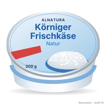 Illustration: Körniger Frischkäse Natur