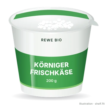 Illustration: Becher REWE Bio Körniger Frischkäse, 200 g