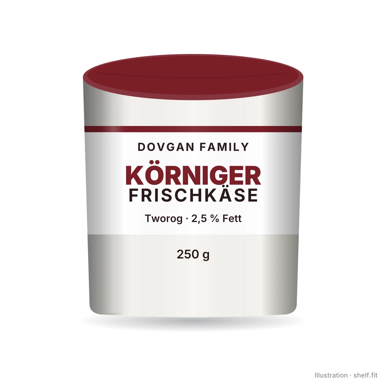Illustration: Körniger Frischkäse Tworog 2,5 % Fett