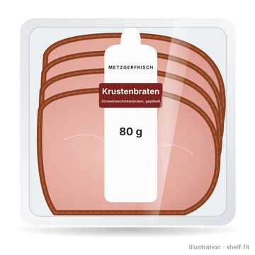 Illustration: Metzgerfrisch Crackling Roast Pork pack, 80 g pack
