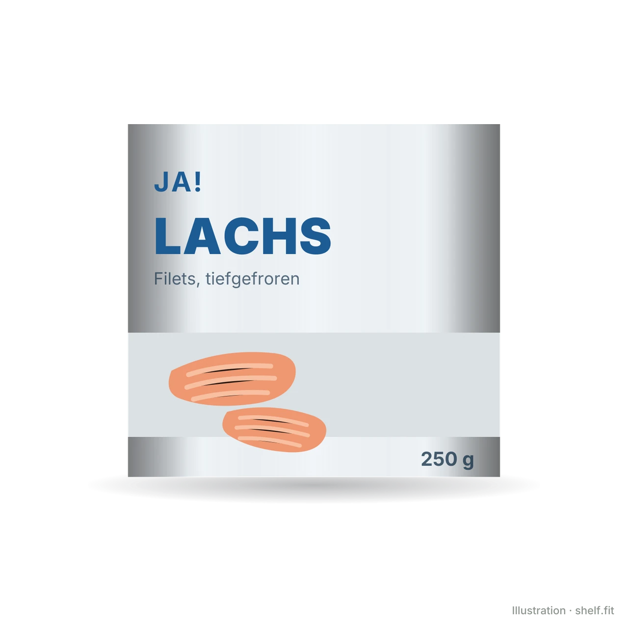 Illustration: Lachs Filets, tiefgefroren