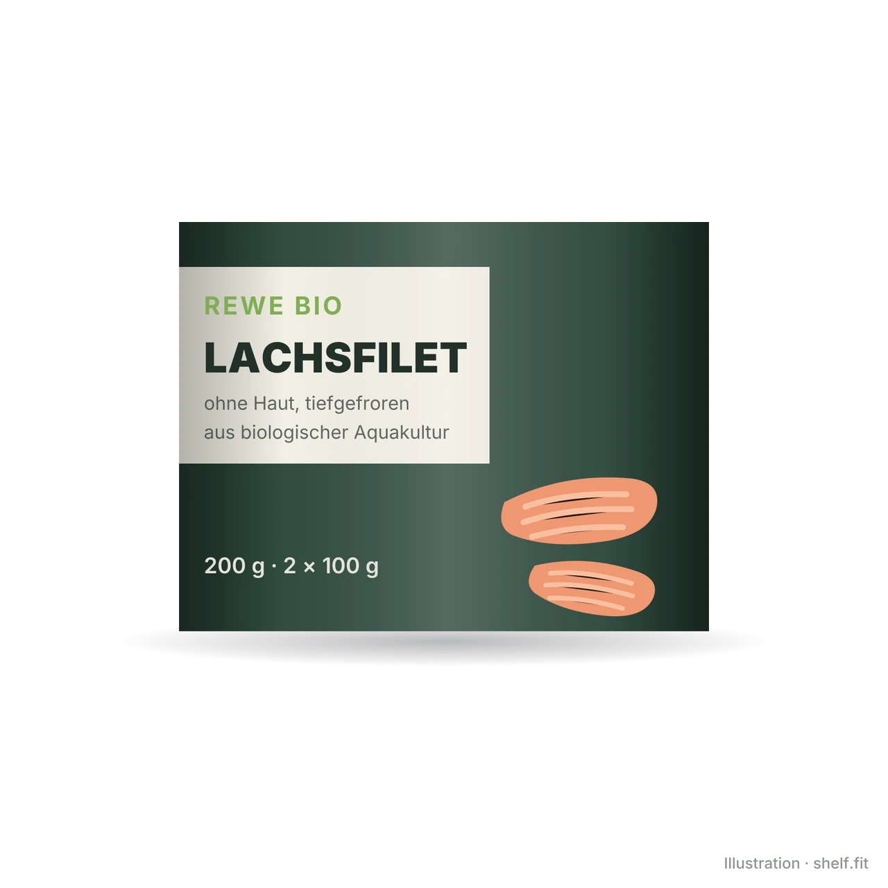 Illustration: Lachsfilet ohne Haut