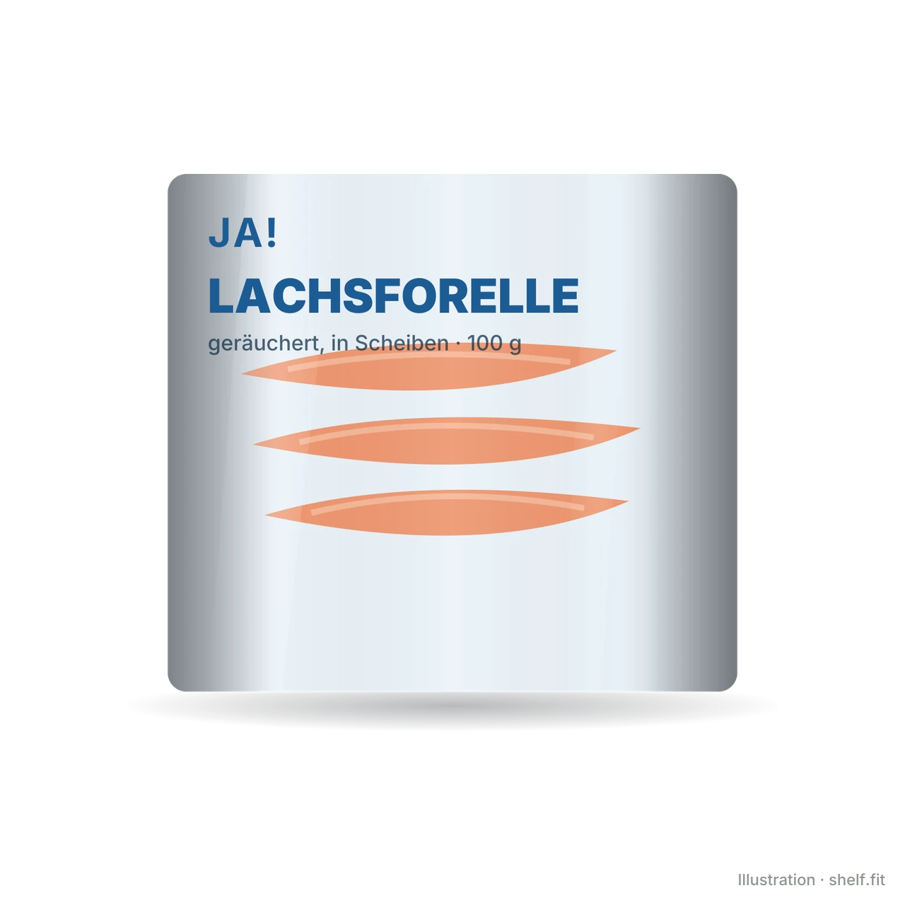 Illustration: Lachsforelle geräuchert, in Scheiben