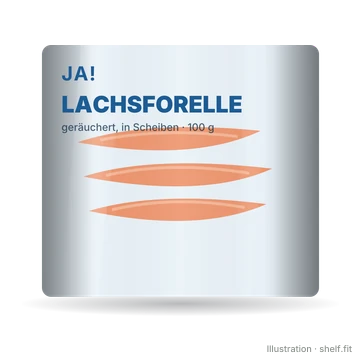 Illustration: Lachsforelle geräuchert, in Scheiben
