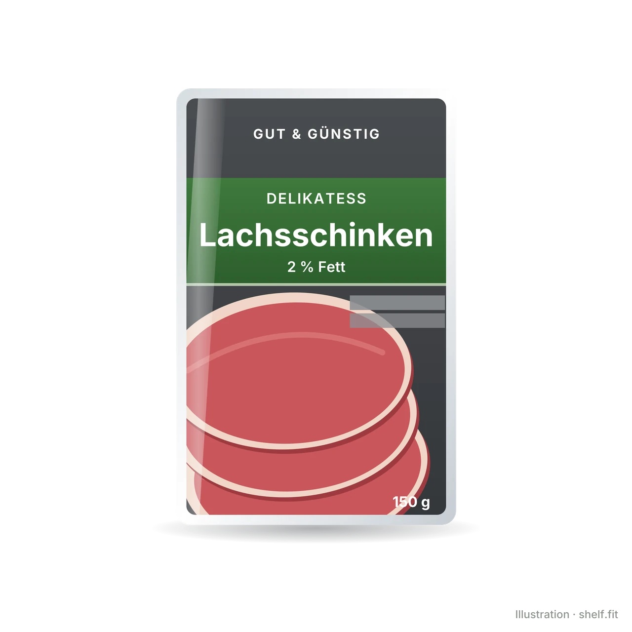 Illustration: Gut & Günstig premium cured pork loin pack, 150 g