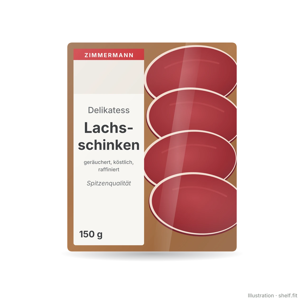 Illustration: Zimmermann cured pork loin pack, 150 g