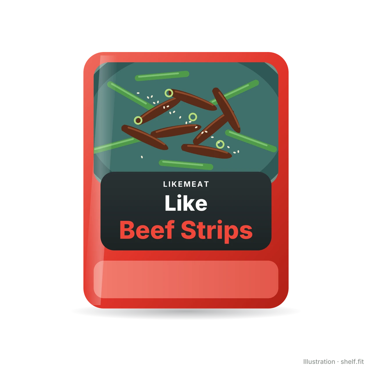 Illustration: LikeMeat Like Beef Strips, 180-g-Packung