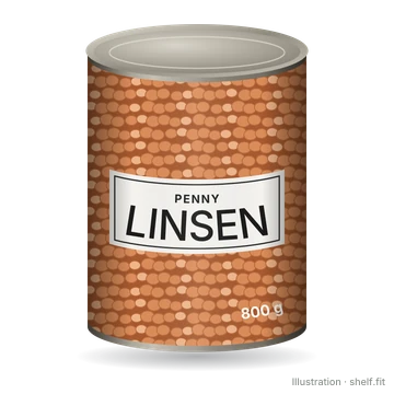 Illustration: Dose Penny Linsen, 800-g-Dose