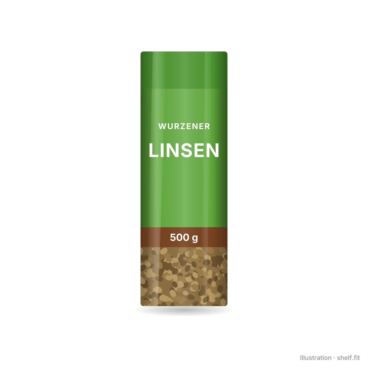 Illustration: Beutel Wurzener Linsen, 500 g