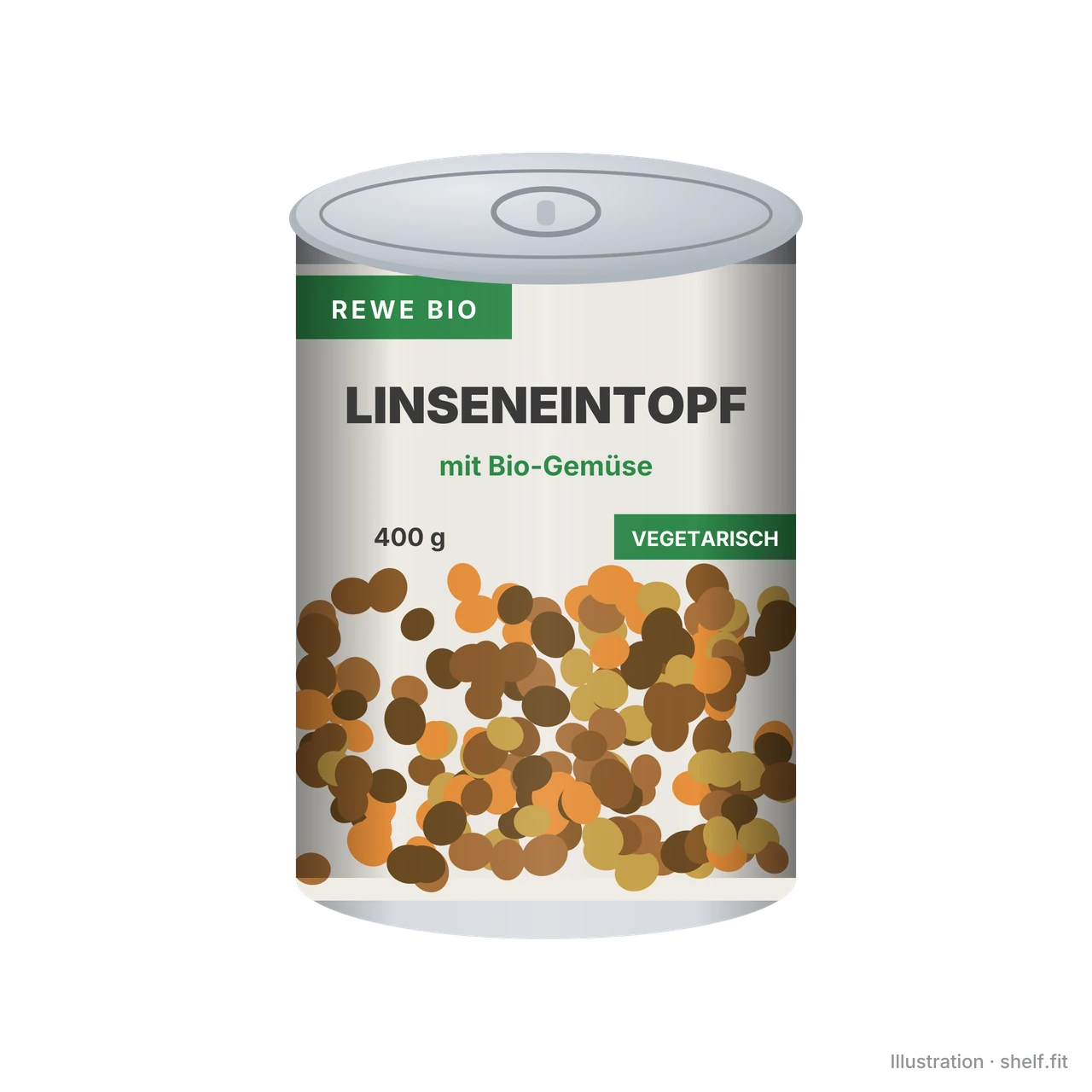 Illustration: Bio Linseneintopf, vegetarisch
