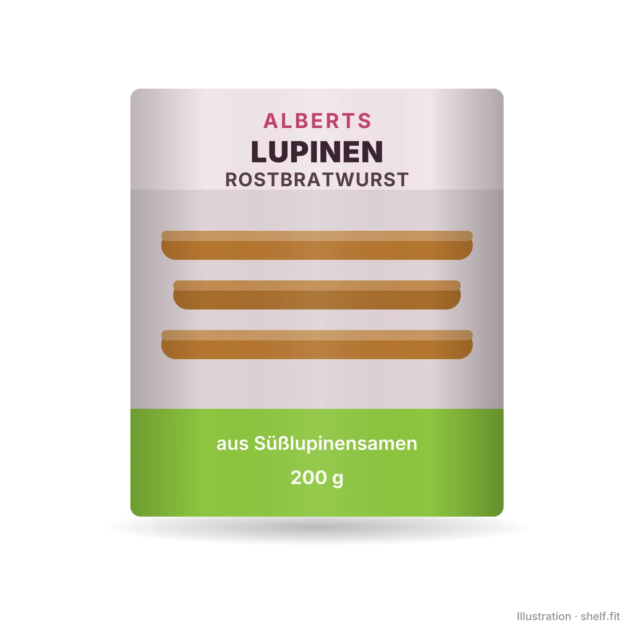 Illustration: Lupinen-Rostbratwürstchen