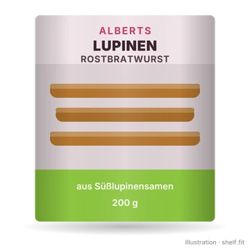 Illustration: Lupinen-Rostbratwürstchen