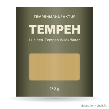 Illustration: Lupinen-Tempeh Wildkräuter