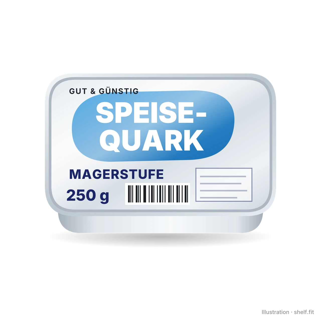 Illustration: Becher Gut & Günstig Magerquark, 250-g-Becher