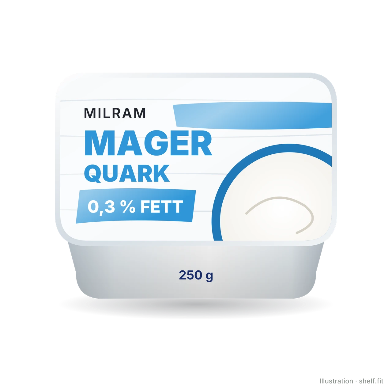 Illustration: Becher MILRAM MagerQuark, 250 g