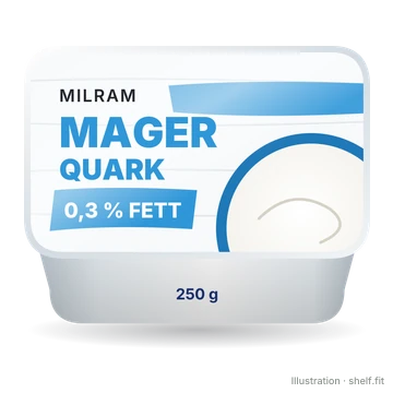 Illustration: Becher MILRAM MagerQuark, 250 g
