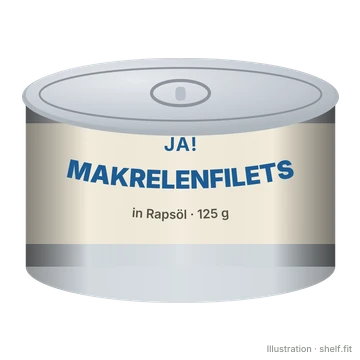 Illustration: Makrelenfilets in Rapsöl