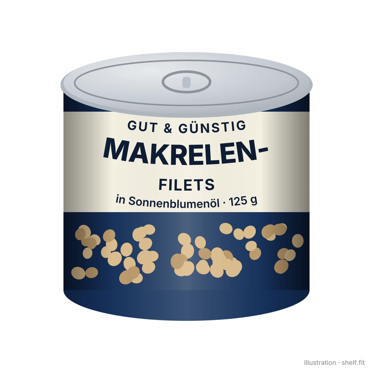 Illustration: Makrelenfilets in Sonnenblumenöl