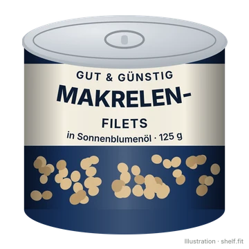 Illustration: Makrelenfilets in Sonnenblumenöl