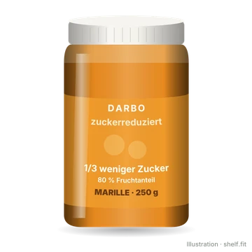 Illustration: Fruchtaufstrich zuckerreduziert Marille