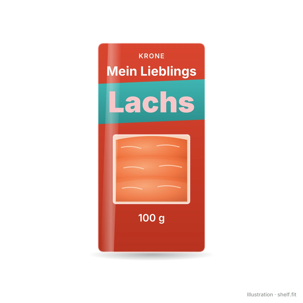 Illustration: Packung Krone Mein Lieblings Lachs, 100 g