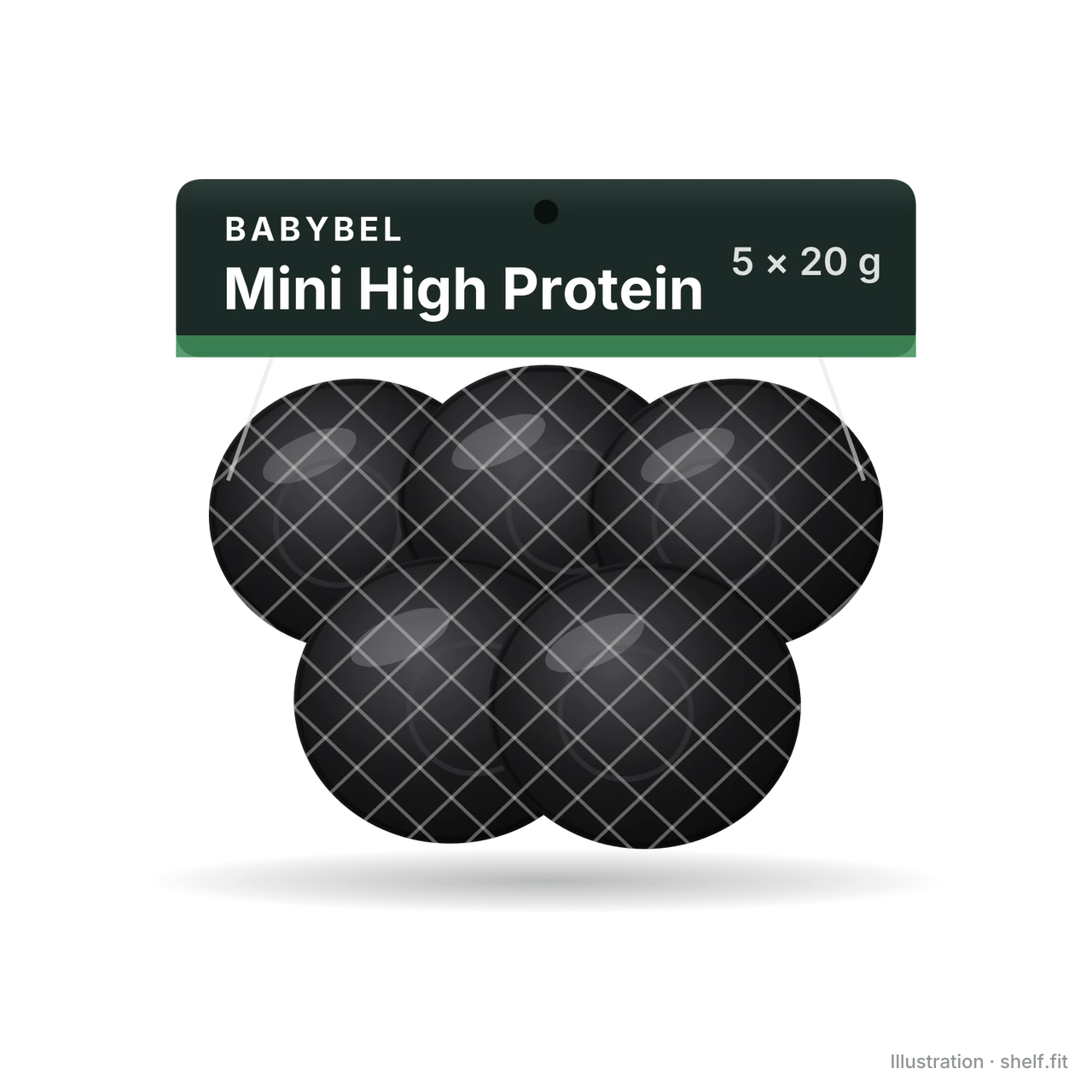 Illustration: Mini Babybel High Protein net, 5 × 20 g