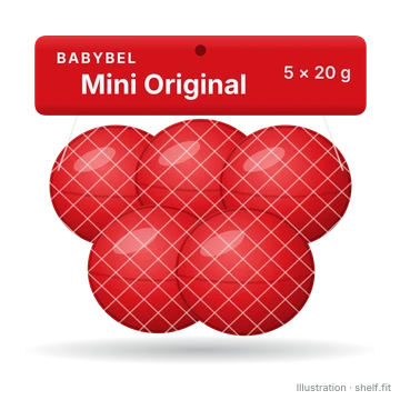 Illustration: Netz Mini Babybel Original, 5 × 20 g