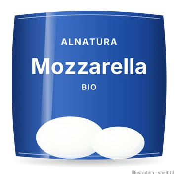 Illustration: Beutel Alnatura Bio Mozzarella