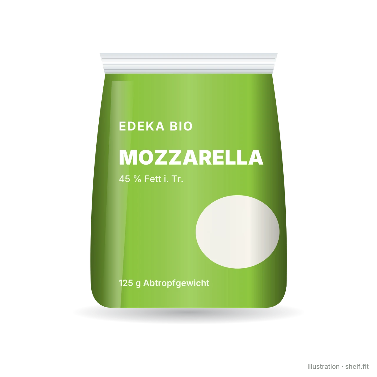 Illustration: Mozzarella 45 % Fett i. Tr.