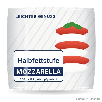 Illustration: Beutel Leichter Genuss Mozzarella Halbfettstufe, 125 g