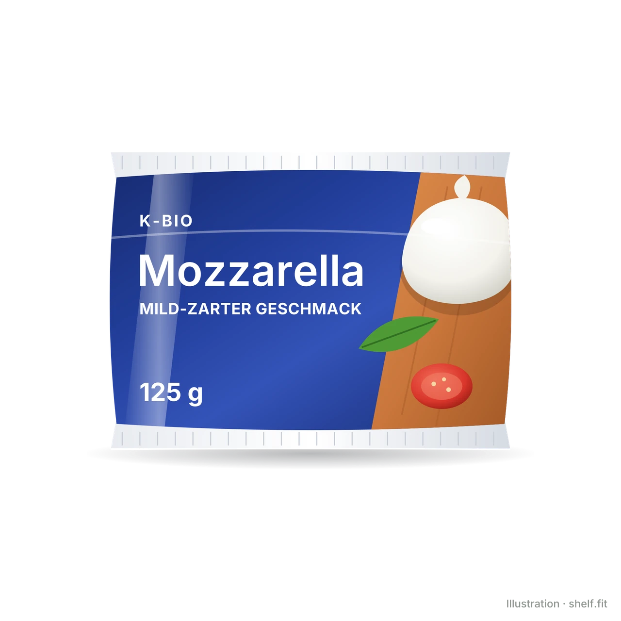 Illustration: Packung K-Bio Mozzarella, 200-g-Packung