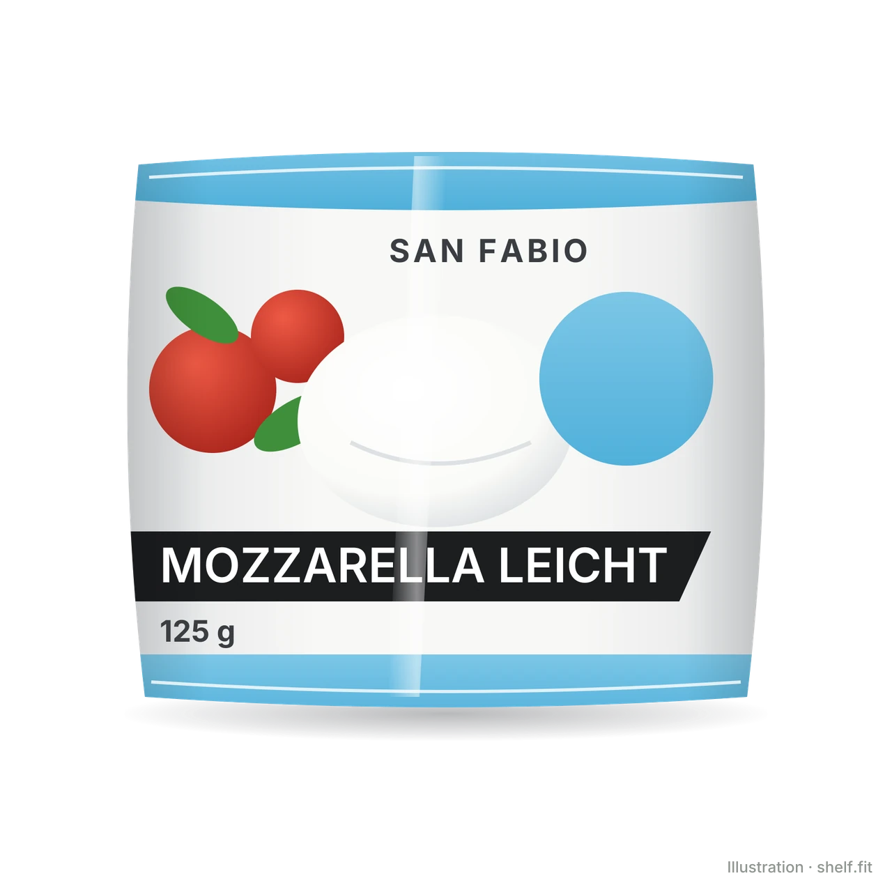 Illustration: Beutel San Fabio Mozzarella Leicht, 125 g