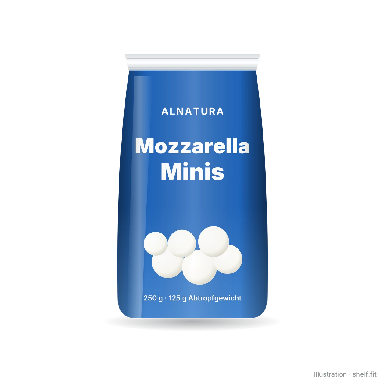 Illustration: Beutel Alnatura Bio-Mozzarella Minis, 250 g