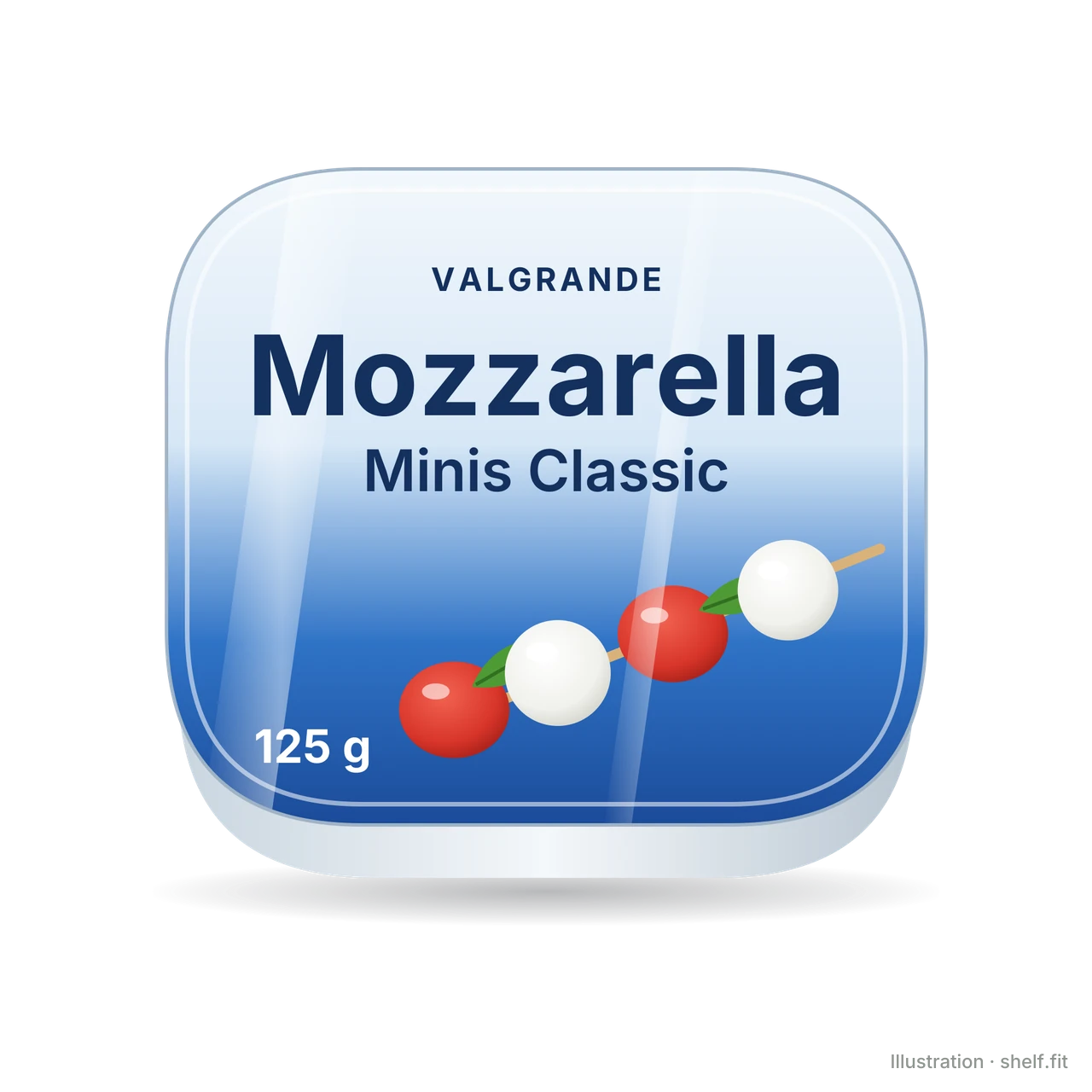 Illustration: Packung Valgrande Mozzarella Minis Classic, 250-g-Packung