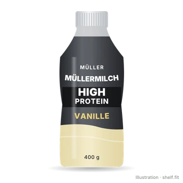 Illustration: Müllermilch High Protein Vanille