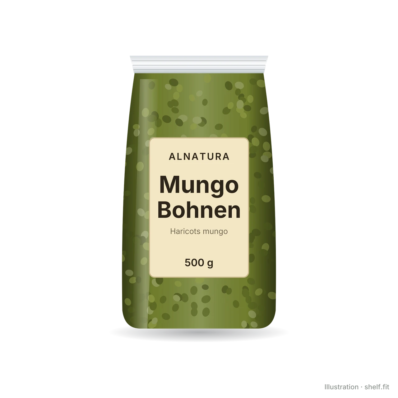 Illustration: Beutel Alnatura Mungobohnen, 500 g