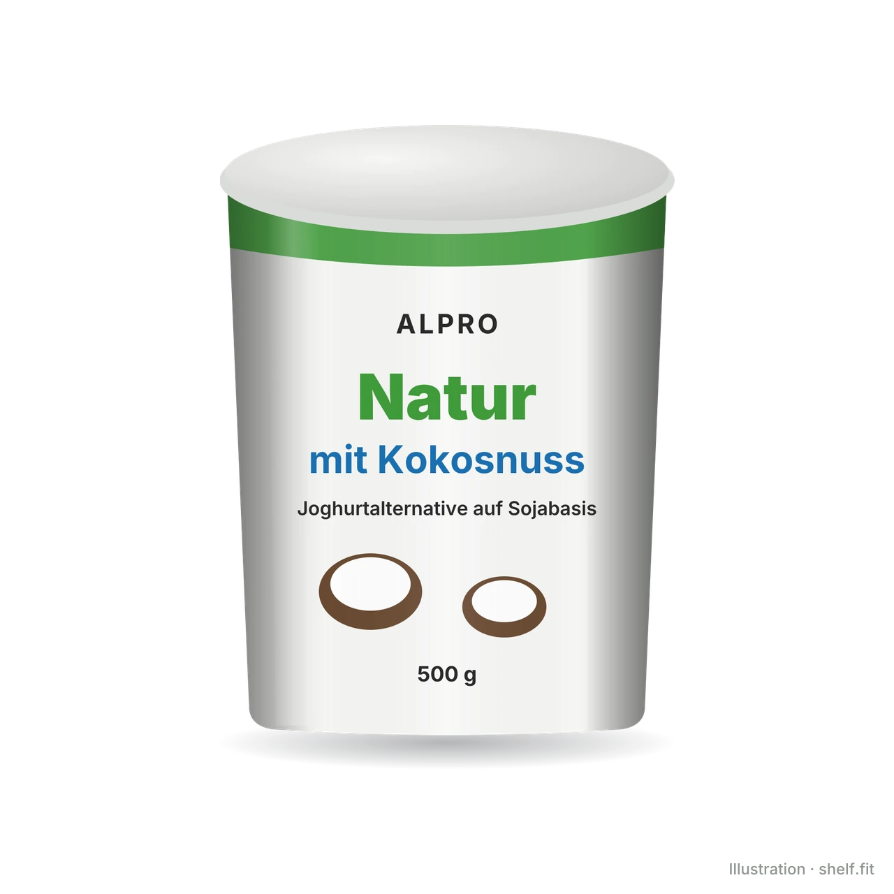 Illustration: Natur mit Kokosnuss