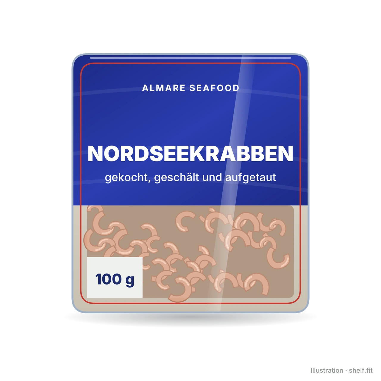 Illustration: Schale Almare Seafood Nordseekrabben, 100 g