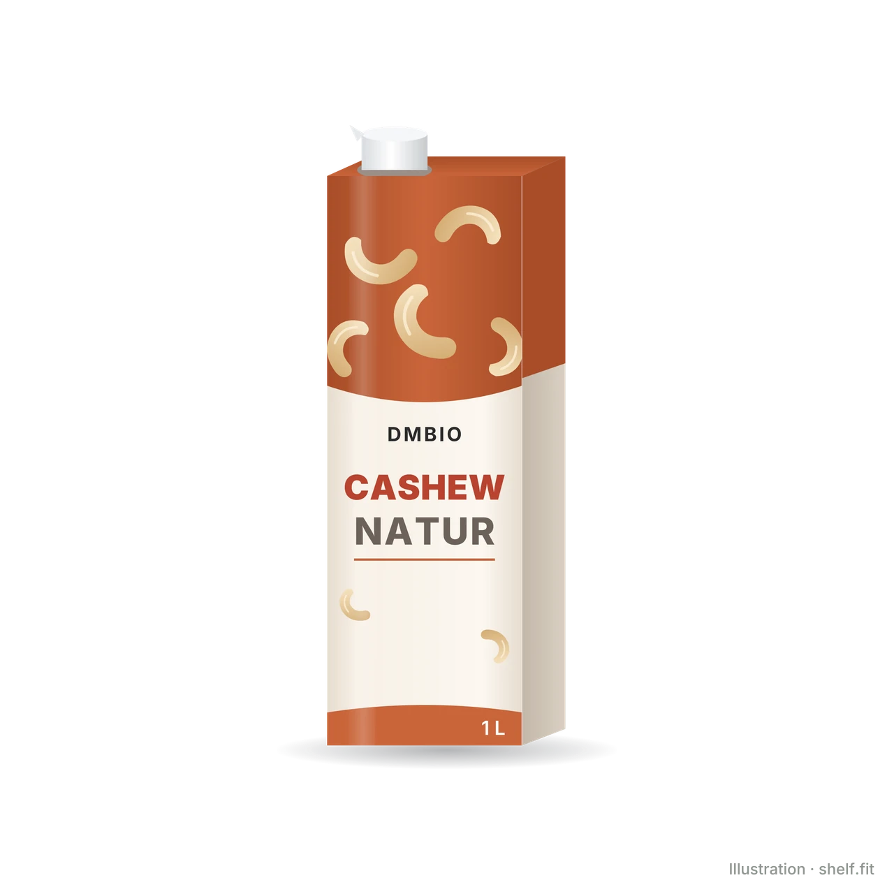 Illustration: Packung dmBio Pflanzendrink Cashew Natur, 1 l