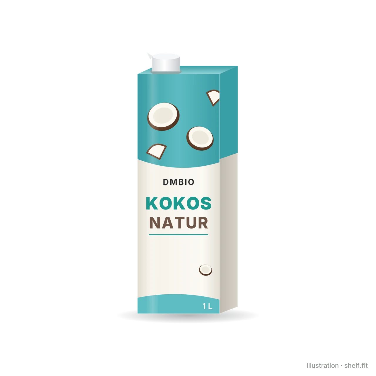 Illustration: Packung dmBio Pflanzendrink Kokos Natur, 1 l