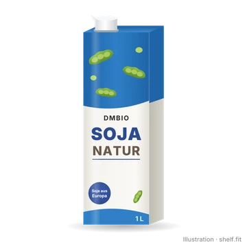 Illustration: Packung dmBio Pflanzendrink Soja Natur, 1 l