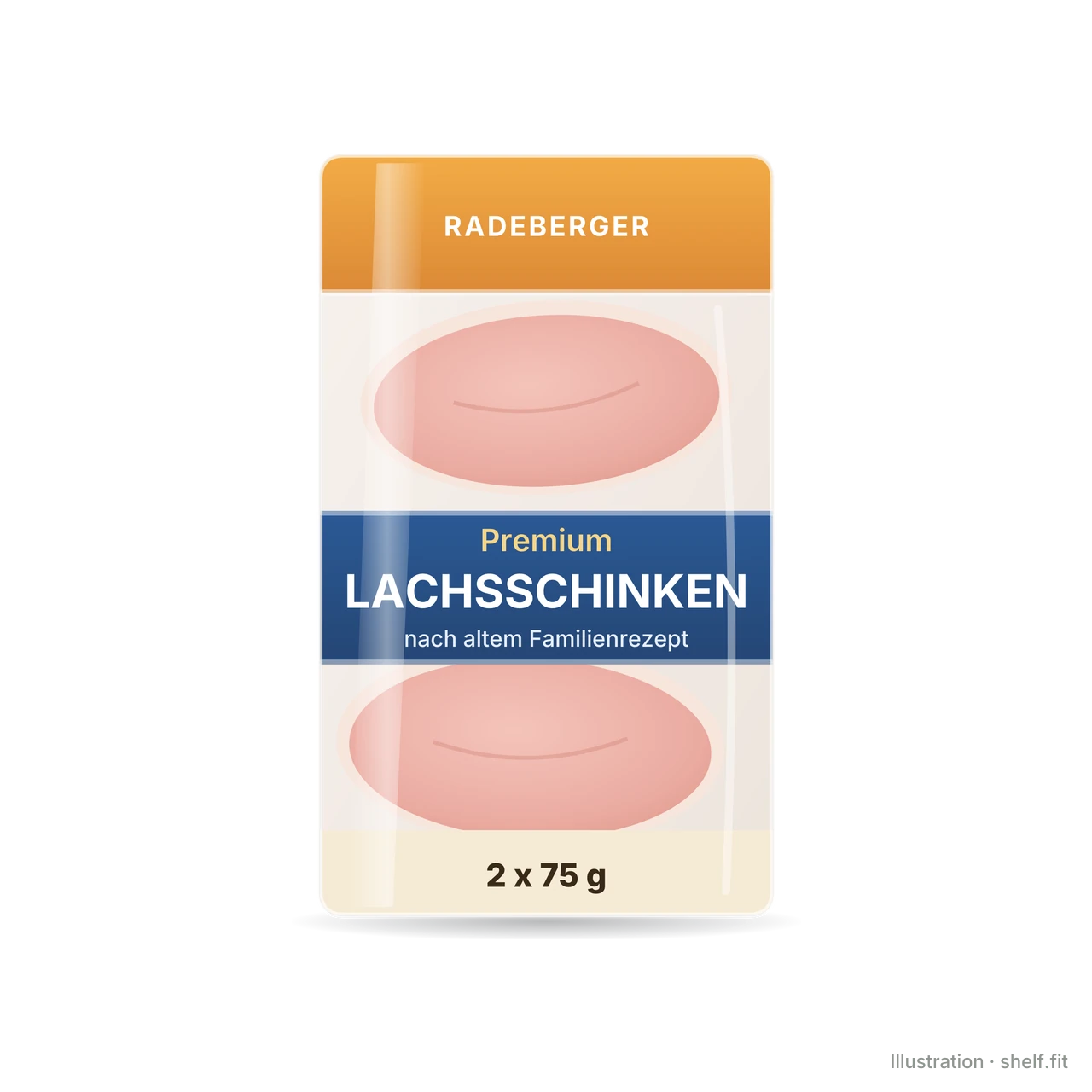 Illustration: Doppelpack Radeberger Premium Lachsschinken, 2 x 75 g