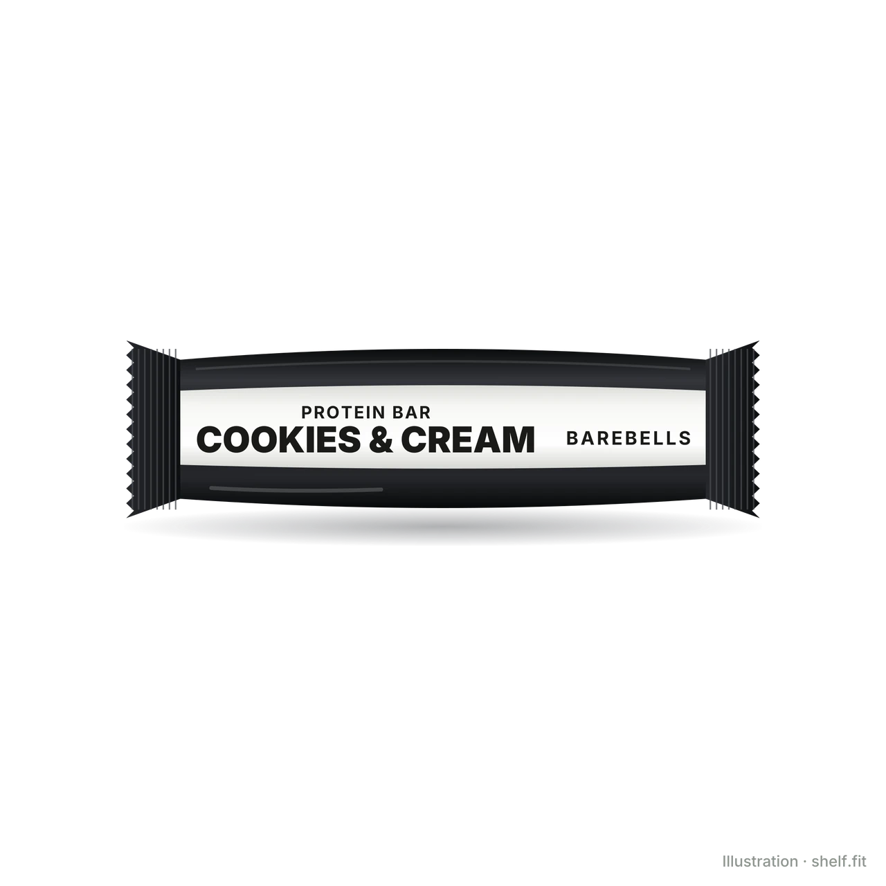 Illustration: Barebells Protein Bar Cookies & Cream, 55 g